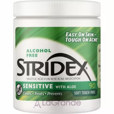 Stridex Daily Care Acne Pads With Aloe Sensitive Skin Salicylic Acid 0,5%      