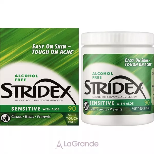 Stridex Daily Care Acne Pads With Aloe Sensitive Skin Salicylic Acid 0,5% ��������� ����� ������ ���� � ����