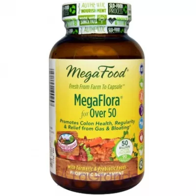 MegaFood MegaFlora for Over 50 Probiotic with Turmeric    50+