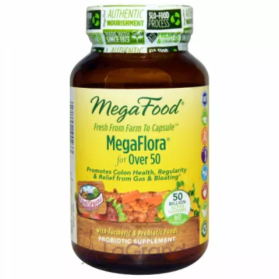 MegaFood MegaFlora for Over 50 Probiotic with Turmeric    50+