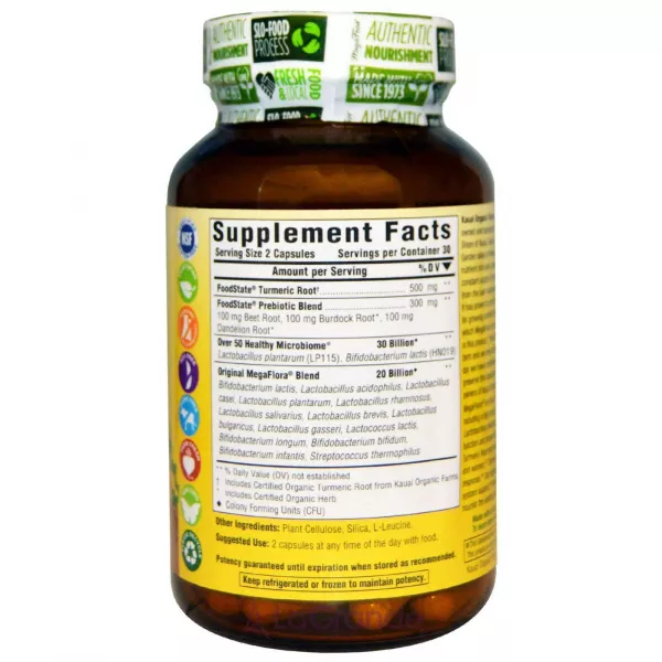MegaFood MegaFlora for Over 50 Probiotic with Turmeric �������� ��� ������ 50+
