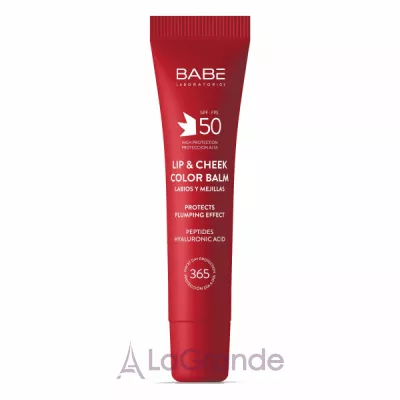 Babe Laboratorios Lip & Cheek Color Balm -      SPF 50
