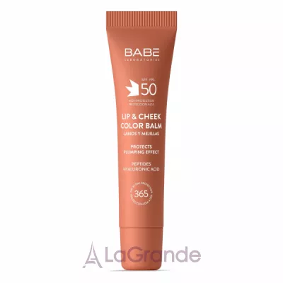 Babe Laboratorios Lip & Cheek Color Balm -      SPF 50