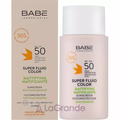 Babe Laboratorios Super Fluid Color Mattifying SPF 50 C         SPF 50
