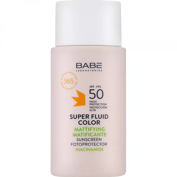 Babe Laboratorios Super Fluid Color Mattifying SPF 50 �������������� ����� ����� �� � ���������� � ���������� �������� SPF 50