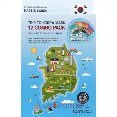 FarmStay Trip To Korea Mask 12 Combo Pack    (f/mask/12x23ml)