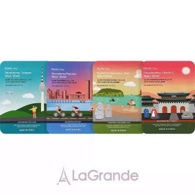 FarmStay Trip To Korea Mask 12 Combo Pack    (f/mask/12x23ml)