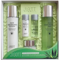 Jigott Aloe Aqua Balance Skin Care 3 Set ����� ����������� ��������� ��� ���� � ���� ���� (toner150ml + lotion150ml + face cream50ml + toner30ml + lotion30ml)