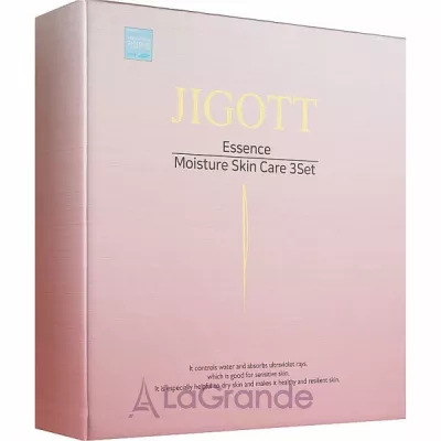 Jigott Essence Moisture Skin Care 3 Set        (toner150ml + lotion150ml + face cream50ml + toner30ml + lotion30ml)