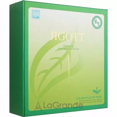 Jigott Well Being Green Tea Skin Care 3 SET          (toner150ml + emulsion150ml + face cream50ml + toner30ml + emulsion30ml)