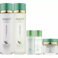 Jigott Well Being Green Tea Skin Care 3 SET ����� ������������� ��� ���� ���� � ���������� �������� ��� (toner150ml + emulsion150ml + face cream50ml + toner30ml + emulsion30ml)