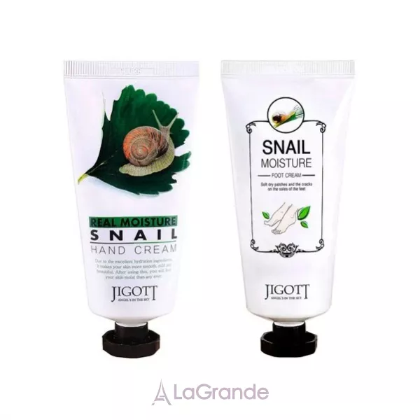 Jigott Real Moisture Hand & Foot Cream Set ���� ����� ��� ������� �� ������ �� ������ � ������� ������� (hand cream/100ml + foot cream/100ml)