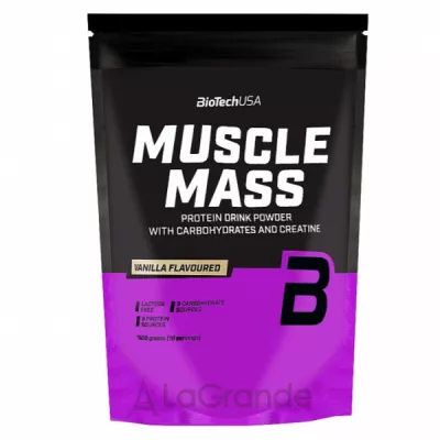 BioTech USA  Muscle Mass Drink Powder Vanilla   
