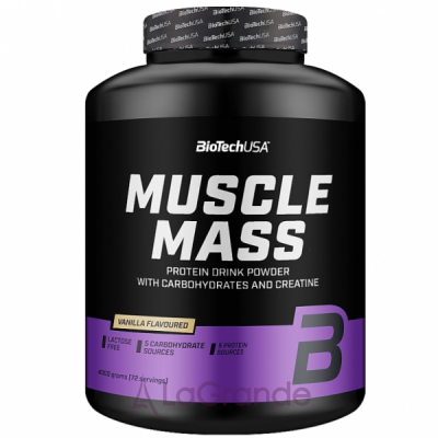 BioTech USA  Muscle Mass Drink Powder Vanilla   