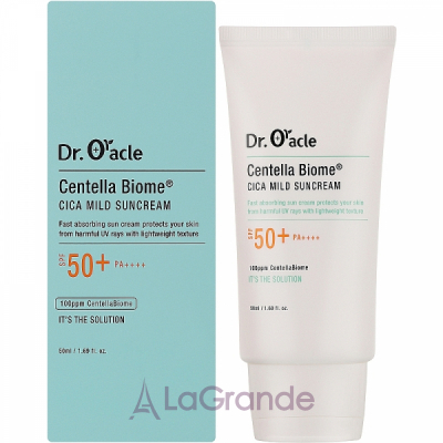 Dr. Oracle Centella Biome Cica Mild Suncream SPF50+ PA+++      SPF50+ PA+++