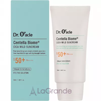 Dr. Oracle Centella Biome Cica Mild Suncream SPF50+ PA+++      SPF50+ PA+++