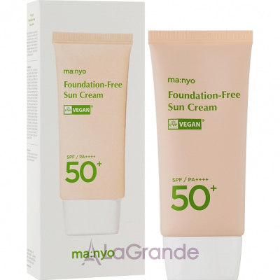 Manyo Foundation-Free Sun Cream SPF 50+ PA ++++      SPF50+ PA++++
