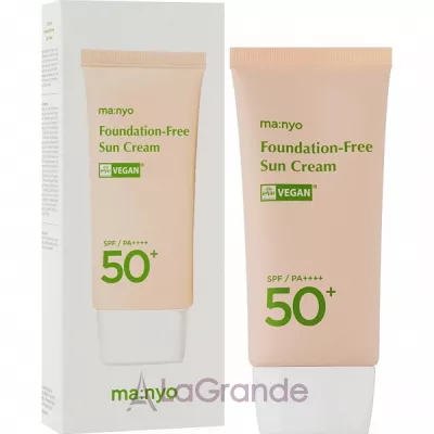 Manyo Foundation-Free Sun Cream SPF 50+ PA ++++      SPF50+ PA++++