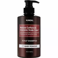 Kundal Natural Caffeine & Intensive Scalp Care Shampoo Baby Powder ������� ������ ��������� ����� � �������� "������� ��������"