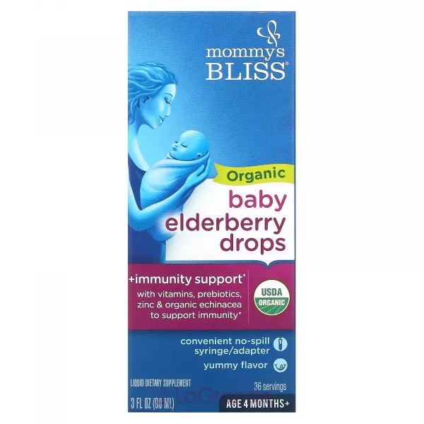 Mommy's Bliss Baby Elderberry Drops ������������ ����� � ������� ��� ���������� ����������, ��� ����� �� 4 ���+