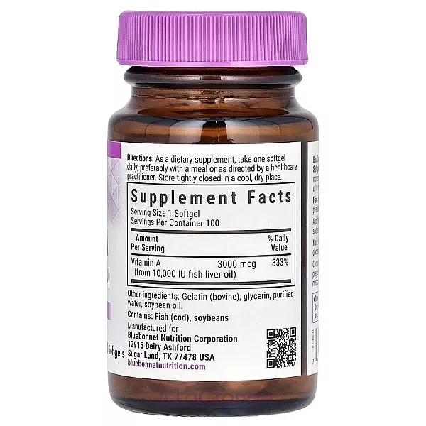 Bluebonnet Nutrition Vitamin A 3000 mcg (10000 IU) ����������� ������� 