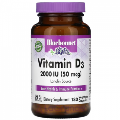 Bluebonnet Nutrition Vitamin D3 2000 IU (50 mcg) ĳ  