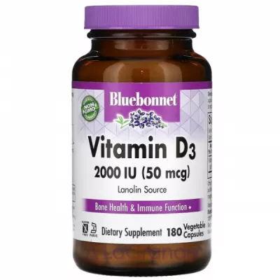 Bluebonnet Nutrition Vitamin D3 2000 IU (50 mcg) ĳ  
