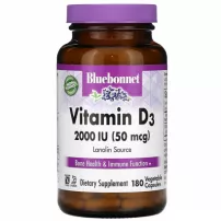 Bluebonnet Nutrition Vitamin D3 2000 IU (50 mcg) ����������� ������� "������� D3", 2000 �� (50 ���), ��������� �������