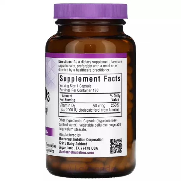 Bluebonnet Nutrition Vitamin D3 2000 IU (50 mcg) ĳ������ ������� 