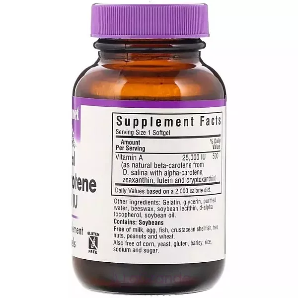 Bluebonnet Nutrition Natural Beta-Carotene 25000 IU ĳ������ ������� 
