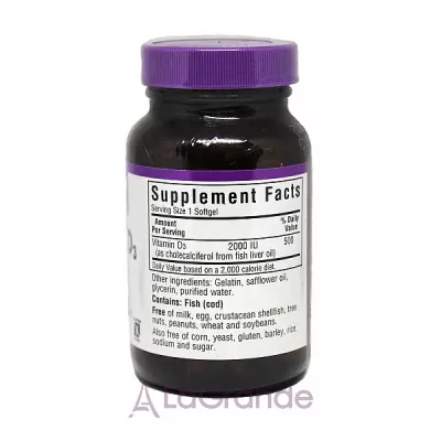 Bluebonnet Nutrition Vitamin D3 2000 IU   