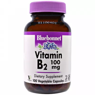 Bluebonnet Nutrition Vitamin B2 100 mg ĳ  