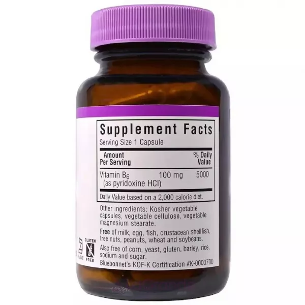 Bluebonnet Nutrition Vitamin B6 100 mg ����������� ������� 