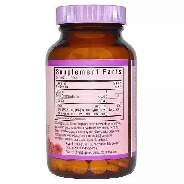 Bluebonnet Nutrition Methylfolate 1000 mg ����������� ������� 