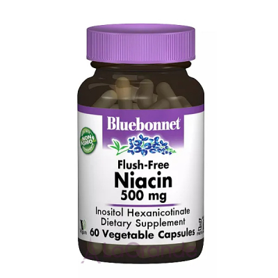 Bluebonnet Nutrition Flush-Free Niacin 500 mg   