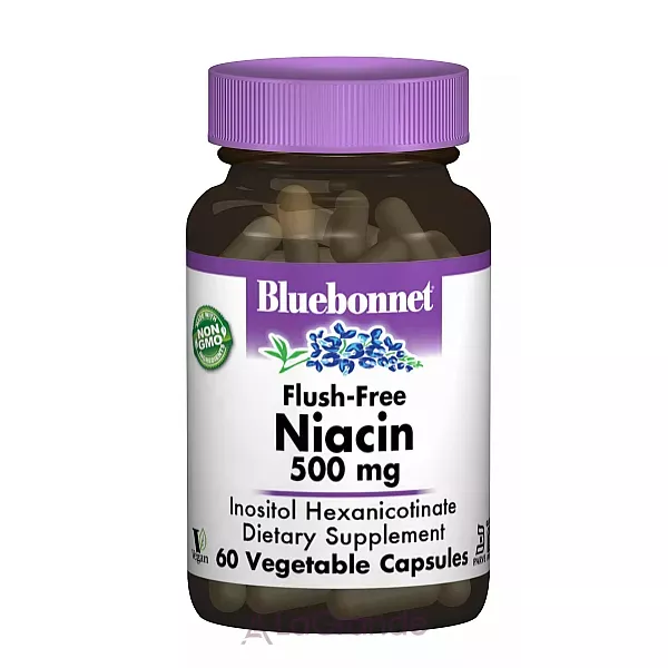 Bluebonnet Nutrition Flush-Free Niacin 500 mg ����������� ������� 
