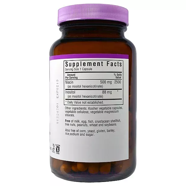 Bluebonnet Nutrition Flush-Free Niacin 500 mg ����������� ������� 