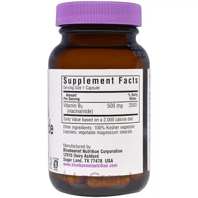 Bluebonnet Nutrition Niacinamide 500 mg   