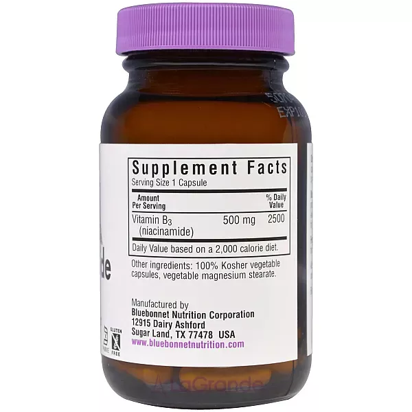 Bluebonnet Nutrition Niacinamide 500 mg ����������� ������� 