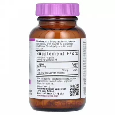 Bluebonnet Nutrition Chelated Zinc ĳ  