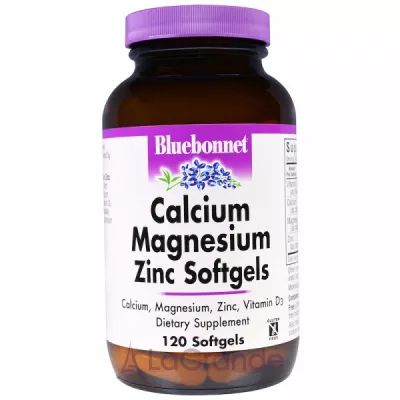 Bluebonnet Nutrition Calcium Magnesium Zinc Softgels   
