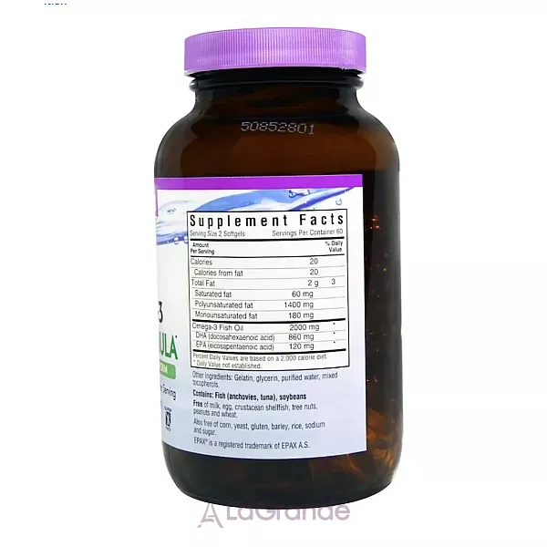 Bluebonnet Nutrition Natura Omega-3 Brain Formula ����������� ������� 