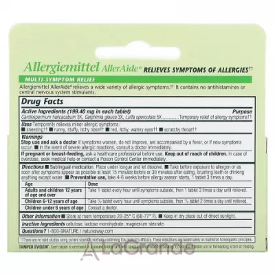 Boericke & Tafel Allergy Relief Allergiemittel AllerAide   