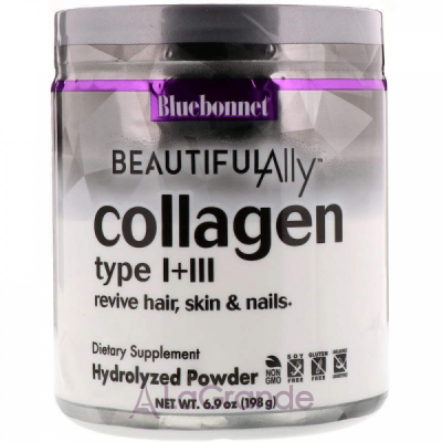 Bluebonnet Nutrition Beautiful Ally Collagen Type I + III     ,    