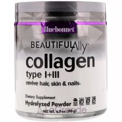 Bluebonnet Nutrition Beautiful Ally Collagen Type I + III     ,    