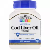 21st Century Cod Liver Oil 400 mg ����������� ������� "����� ��� �� ������ ������", 400 ��