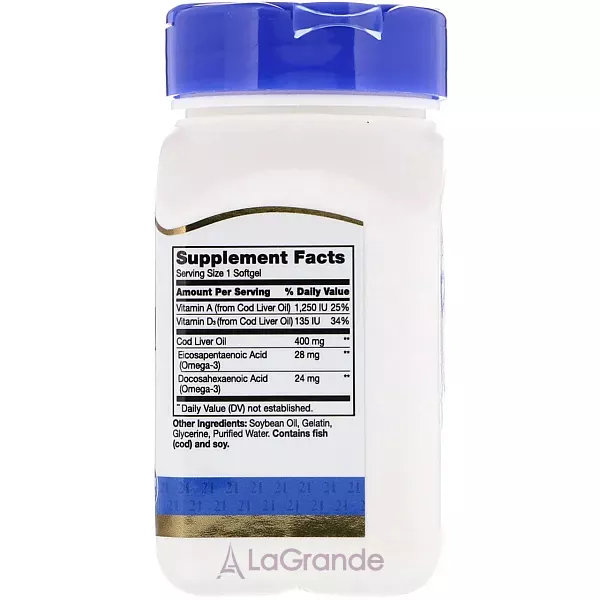 21st Century Cod Liver Oil 400 mg ����������� ������� 