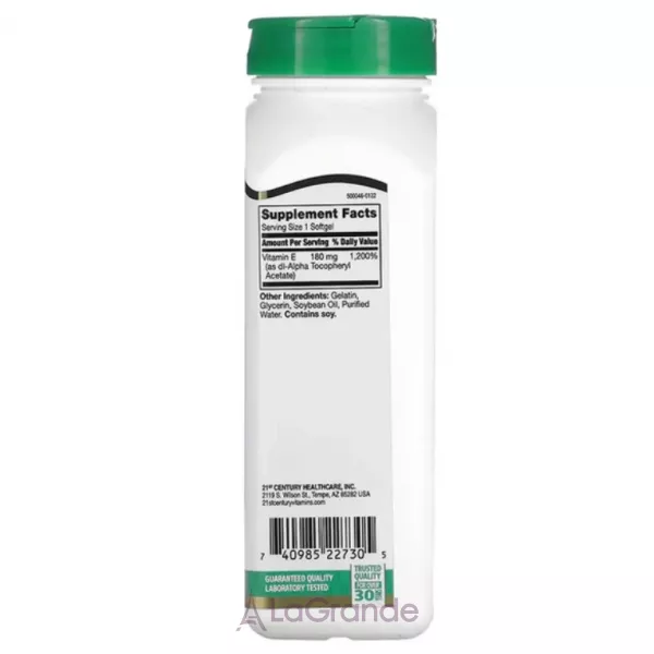 21st Century Vitamin E 180 mg (400 IU) ĳ������ ������� 
