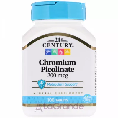 21st Century Chromium Picolinate 200 mg   