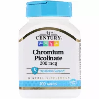21st Century Chromium Picolinate 200 m�g ����������� ������� "��������� �����", 200 ���
